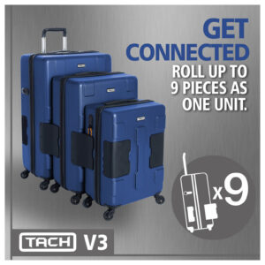 Tach V3 Connectable Luggage Bag Set of 3 - Midnight Blue