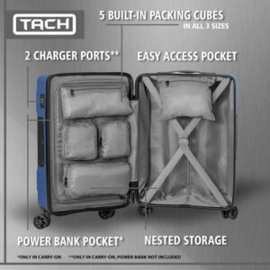 Tach V3 Connectable Luggage Bag Set of 3 – Midnight Blue