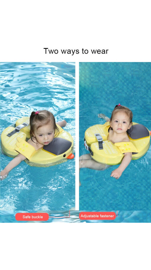 MambobayYellowFloatWithCanopy2 Mambobaby Duckling Waist Float 5A Pro with Canopy ( 8m-3yrs ) – Yellow