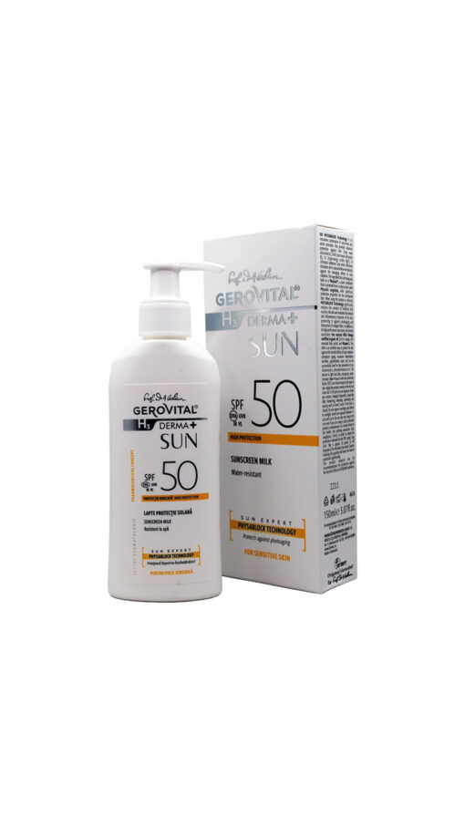Gerovital H3 Sunscreen Milk SPF50 - 150ml 