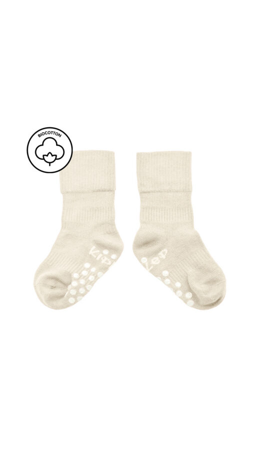KipKep Bio Cotton Stay-on-Socks Off White - 1 Pair-18months KipKep Bio Cotton Stay-on-Socks Off White - 1 Pair