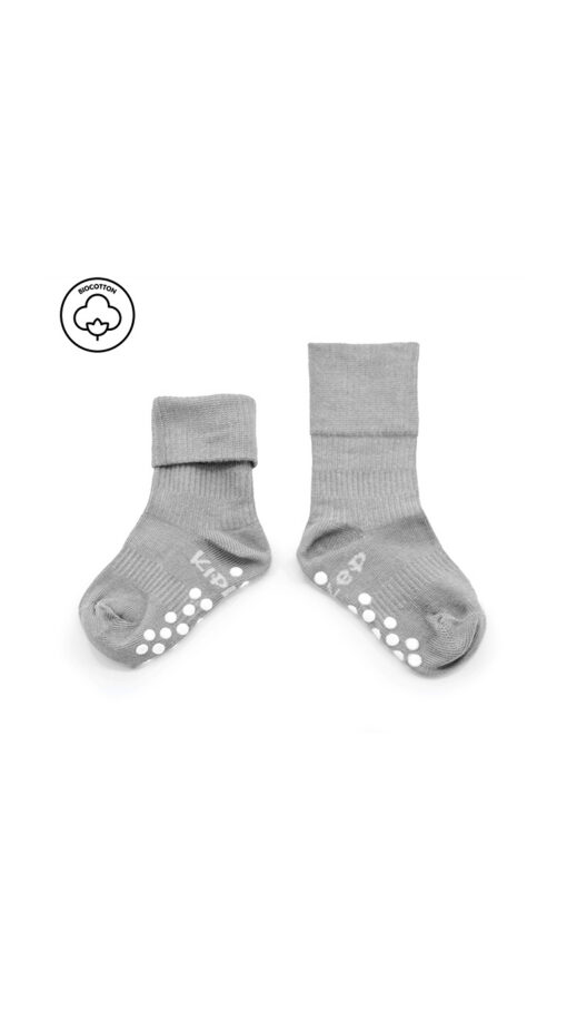 KipKep Bio Cotton Stay-on-Socks Gray - 1 Pair