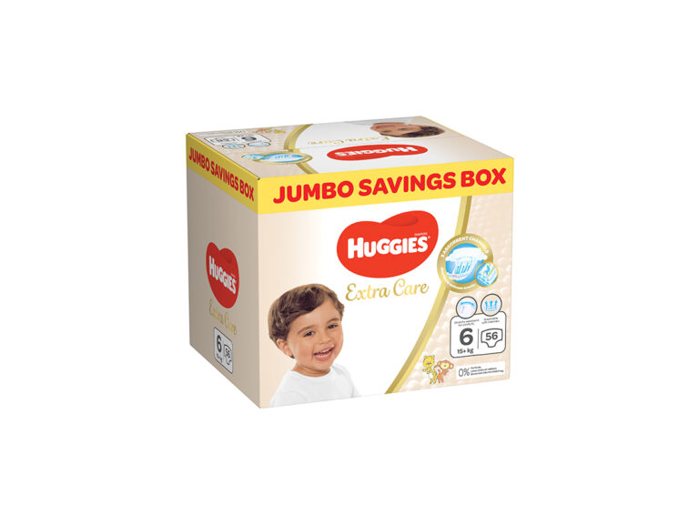 Huggies Extra Care Size 6 (15+kg) - 56 Diapers Jumbo Saving Box