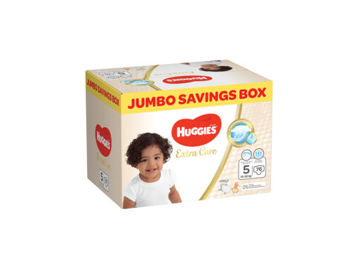 Huggies Extra Care Size 5 (12+22kg) – 76 Diapers Jumbo Saving Box Huggies Extra Care Size 5 (12+22kg) – 76 Diapers Jumbo Saving Box