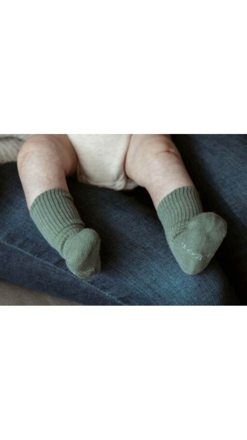 KipKepPrematureSocksGreen2 KipKep Bio Cotton Stay-on-Socks Newborn & Premature Calming Green - 1 Pair