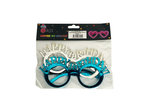Party Happy Birthday Clear Glasses Silver Blue - 2 Pcs Party Happy Birthday Clear Glasses Silver Blue - 2 Pcs
