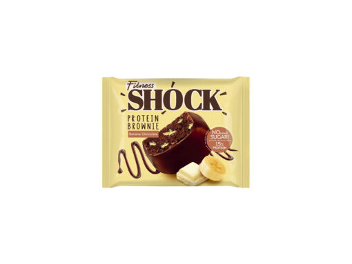 fitness-shock-brownie-3 Fitness Shock White Banana Chocolate Protein Brownie - 50g