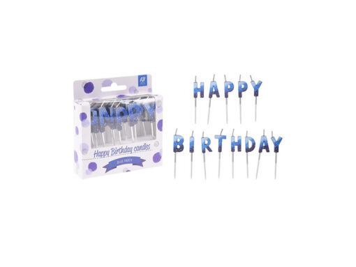 2-party-candles-13-pcs Baby Party Happy Birthday Candles Blue Party - 13 pcs