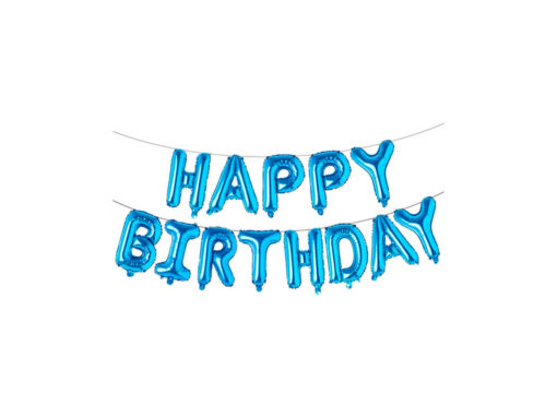 Happy-Birthday-Balloons-blue Baby Party Happy Birthday Foil Balloon Blue - 40cm