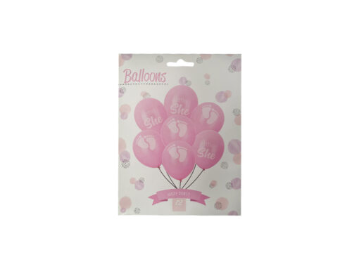 Baby Party Balloons Little She Pink - 12 pcs