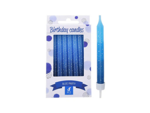 Baby Party Birthday Candles Blue Party - 8 Pcs
