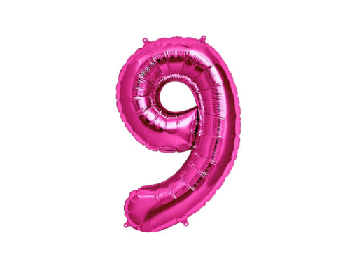 number-foil-balloon-9 Baby Party Pink Party Foil Ballon Pink Number 9 - 40cm