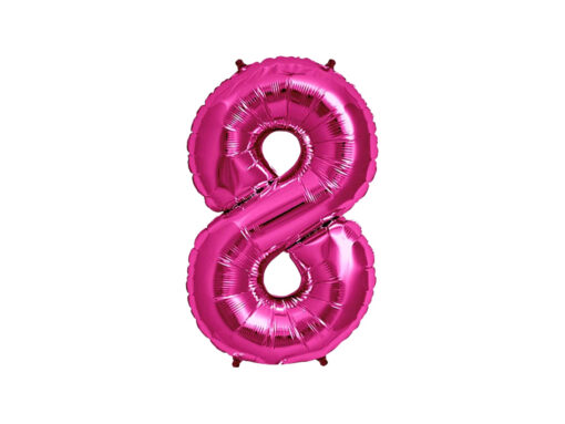number-foil-balloon-8 Baby Party Foil Balloon Pink Number 8 - 40cm