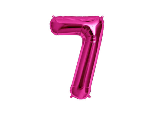 Baby Party Foil Balloon Pink Number 7 -  40cm
