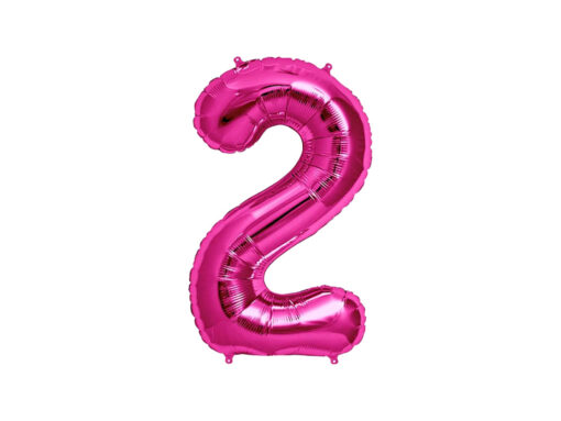 number-foil-balloon-2 Baby Party Foil Balloon Pink Number 2 - 40cm