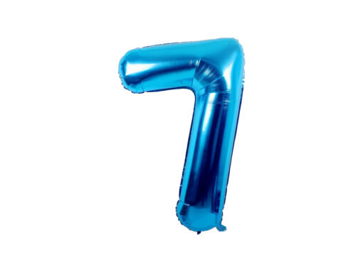 Baby Party Foil Balloon Blue Number 7 - 40cm
