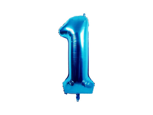 Baby Party Foil Balloon Blue Number 1 - 40cm Baby Party Foil Balloon Blue Number 1 - 40cm