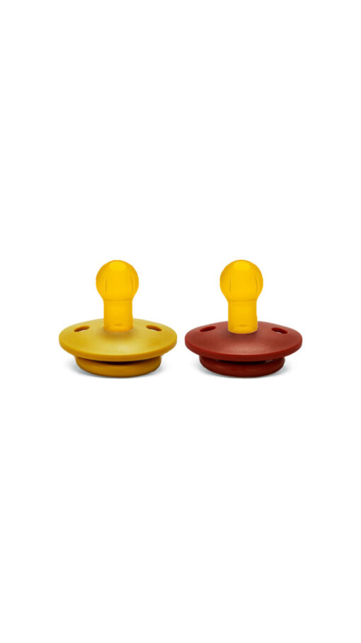 Red&GingerPacifier Tiny’s Size 1 Red & Ginger (0-6m) – 2 Pcs