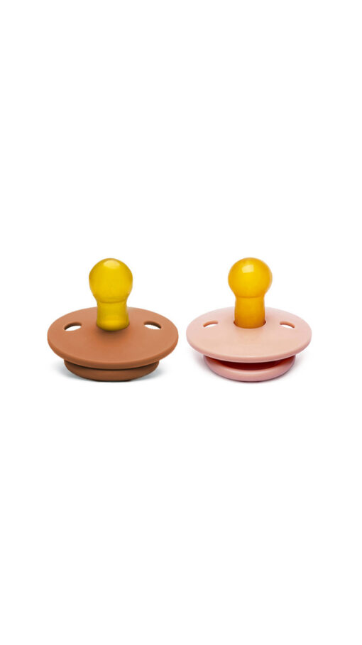PinkCaphino Tiny's Size 2 Smoke Pink & Capucino Pacifier