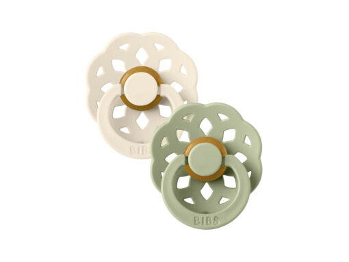 bibs-world-29 Bibs Boheme Latex Pacifier Size 2 Ivory/Sage (6m+) - 2 Pcs