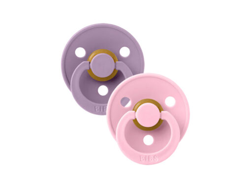 bibs-world-16 Bibs Colour Latex Pacifier Size1 Lavender/Baby Pink - 2 Pcs