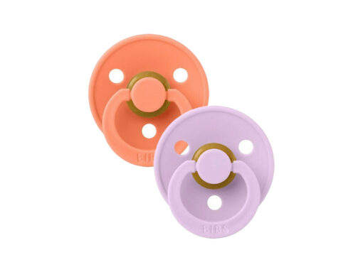 bibs-world-15 Bibs Colour Latex Pacifier Size 2 Papaya/Violet Sky - 2 Pcs