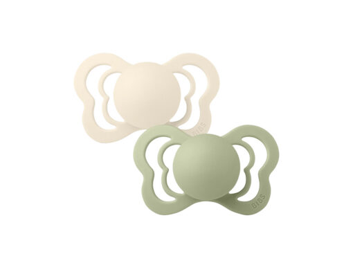 bibs-world-13 Bibs Couture Pacifier Latex Size 2 Ivory/Sage (6m+) - 2Pcs