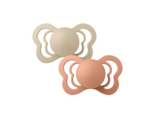 bibs-world-14 Bibs Couture Pacifier Size 2 Vanilla/Peach (6m+) - 2 Pcs