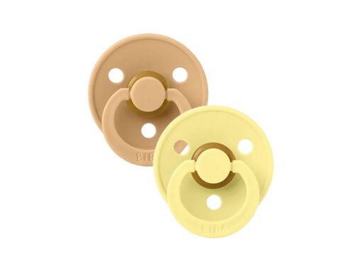 bibs-world-3 Bibs Colour Latex Pacifier Size 1 Desert Sand/Sunshine (0m+) - 2 Pcs