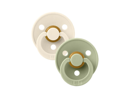 bibs-world-5 Bibs Colour Latex Pacifier Size 1 Ivory/Sage (0m+) - 2 Pcs
