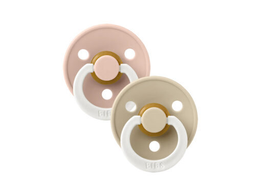 bibs-world-4 Bibs Colour Latex Pacifier Size 2 Blush Glow/Vanilla Glow (6m+) - 2 Pcs