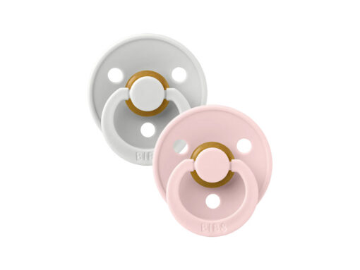 bibs-world-18 Bibs Colour Latex Pacifier Size 1 Haze/Blossom (0m+) - 2 Pcs