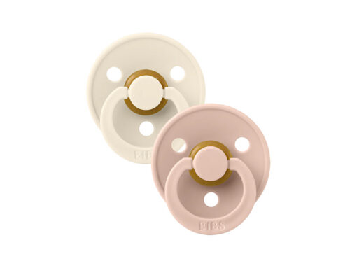 bibs-world-7 (3) Bibs Colour Latex Pacifier Size 1 Ivory/Blush (0m+) - 2 Pcs