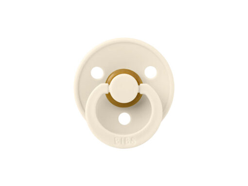 bibs-Single-Pacifier-4 Bibs Colour Latex Pacifier Size 2 Ivory - 1 Pcs