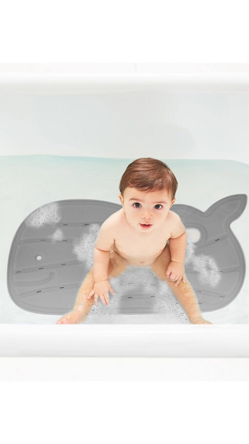 SkipHopBathMaGray3 Skiphop Moby Bath Mat - Gray
