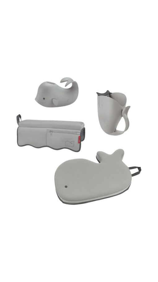 Skiphop Moby Bathtime Essentials Gray - 4 Pcs
