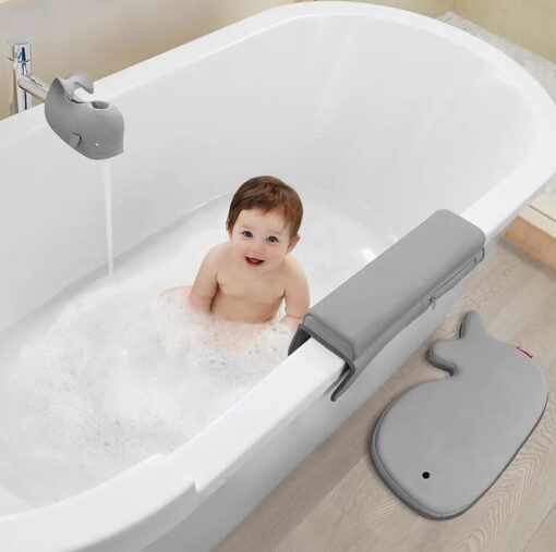 Skiphop Moby Bathtime Essentials Gray - 4 Pcs Skiphop Moby Bathtime Essentials Gray - 4 Pcs