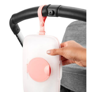Skiphop Grab & Go Snug Seal Wipes Case - Blush Pink