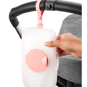 Skiphop Grab & Go Snug Seal Wipes Case - Blush Pink