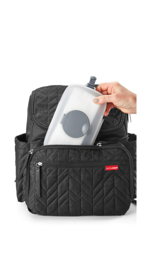 SkiphopWipesCaseGray Skiphop Grab & Go Snug Seal Wipes Case - Gray