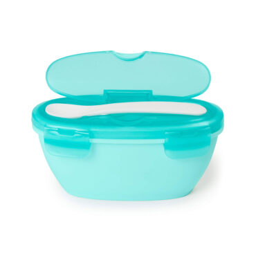 Skip Hop Easy Serve Travel Bowl & Spoon Teal