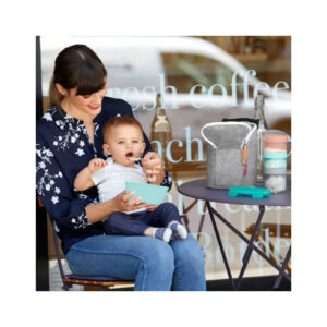 Skip Hop Easy Serve Travel Bowl & Spoon Teal