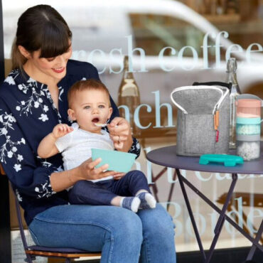 Skip Hop Easy Serve Travel Bowl & Spoon Teal