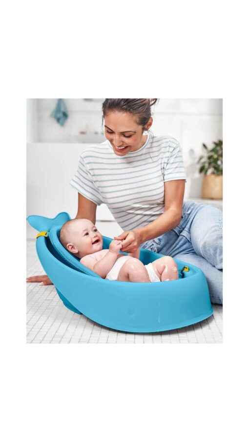 SkihopBatherBlue3 Skiphop Moby Smart Sling 3-Stage Tub