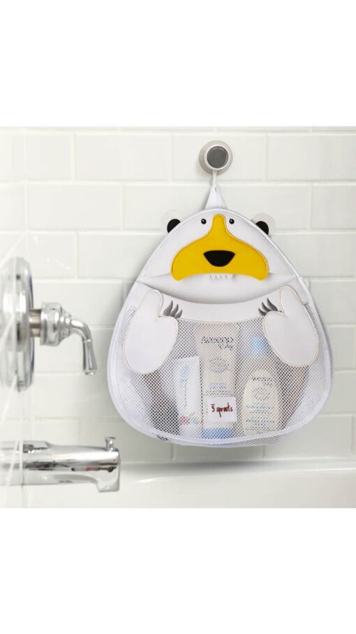 BathStroagePolarBear 3 Sprouts Bath Storage – Polar Bear