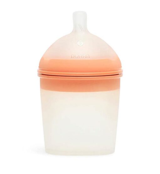 Borrn Silicone Non Toxic Feeding Bottles Orange - Pack of 4 Borrn Silicone Non Toxic Feeding Bottles Orange - Pack of 4