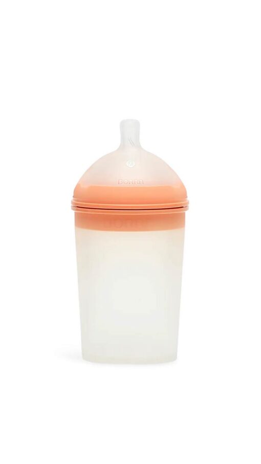 BorrnMediumOrange Borrn Silicone Non Toxic Feeding Bottles Orange - Pack of 4