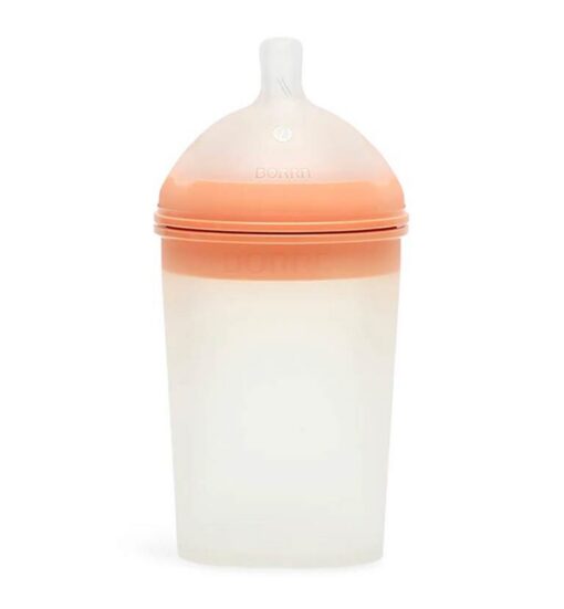 Borrn Silicone Non Toxic Feeding Bottles Orange - Pack of 4 Borrn Silicone Non Toxic Feeding Bottles Orange - Pack of 4