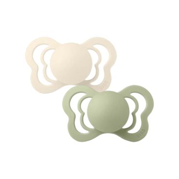 Bibs Couture Latex Pacifier - 2 Pcs, Ivory/Sage
