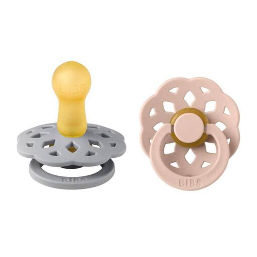 BibsBohemeLatex-PacifierSize1-Cloud-Blush Bibs Boheme Latex Pacifier Size 1 Cloud/Blush (0m+) - 2 pcs